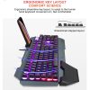 ErgonomicWired Gaming Keyboard with RGB Backlight Phone Holder - Image 6