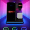 Compatible Mobile Phone Watch Earphone Wireless Charger 3 In 1 Wireless Charger Stand - Image 9