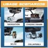 Rearview Mirror Phone Holder For Car Rotatable And Retractable Car Phone Holder Multifunctional 360 Rear View Mirror Phone Holder Suitable For All Mobile Phones And All Car - Image 3