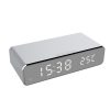LED Electric Alarm Clock With Wireless Charger Desktop Digital Despertador Thermometer Clock HD Mirror Clock Watch Table Decor - Image 2