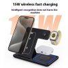 15W 3 In 1 LED Fast Wireless Charger Stand Foldable Charging Station For Smart Phone 15 14 13 12 11 IWatch 9 8 7 6 5 Airpods Pro - Image 4
