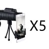 Compatible with Apple, Monocular Telescope Zoom Scope with Compass Phone Clip Tripod - Image 2