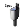 Metal Car Charger 100W Super Fast Charging Car Cigarette Lighter USB And TYPE-C Adapter - Image 2