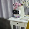 Creative 3 In 1 Bedside Lamp Wireless Charging LCD Screen Alarm Clock  Wireless Phone Charger - Image 5